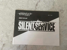 Original Silent Service instruction manual for Nintendo NES.