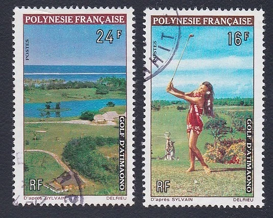 FRENCH POLYNESIA 1974 Golf set of 2 fine used..............................D5406 - Image 1 of 1