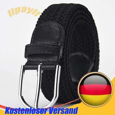 Stretchgürtel Flechtgürtel Damen Herren Gürtel Elastisch Jeansgürtel Stoffgürtel - Bild 1 von 4