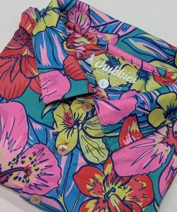 Chubbies Polo Shirt Men's Large Floral Tropical Gardens Hawaiian - Picture 1 of 8