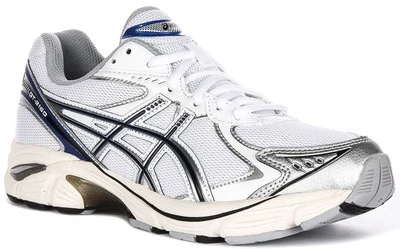 Asics Gel Tech Wave Runner Malla Unisex Zapatilla En Blanco Marino UK 4 - 8 - Imagen 1 de 4