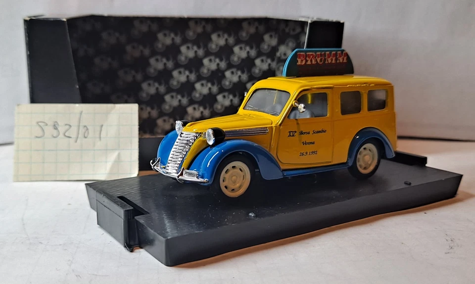 2419. BRUMM PROMO Exclusive S92/01 FIAT 1100E Furgone “15a Borsa Verona”  MB - Immagine 1 di 4