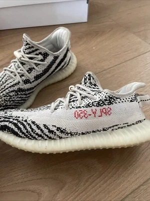 Adidas Yeezy Boost 350 V2 Zebra Primeknit Sneakers - Image 1 of 4