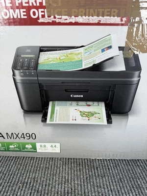 Canon PIXMA MX490 Wireless All-In-One Inkjet Printer Copier Scanner Fax Black - Image 1 of 4