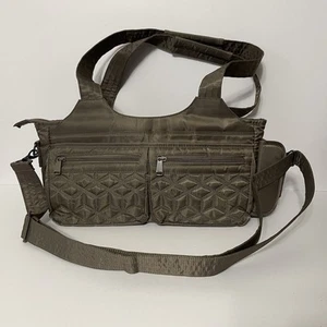 LUG Streetcar East/West Shoulder Crossbody Bag Handtasche in grau gesteppter Teiler - Bild 1 von 13