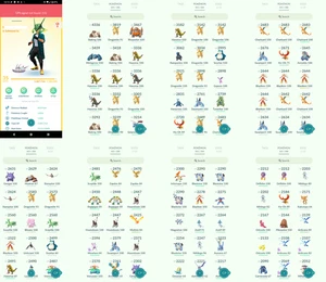 Pokémon Acc Go - Lvl35 - 40 Shiny - 38 Legendary - Picture 1 of 4