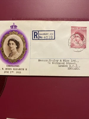 Southern Rhodesia. Registered. Coronation Of Queen Elizabeth II. - Image 1 of 4