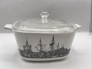 Vintage Renaissance Corning Ware-Kasserolle/Backen P-1 3/4-B mit Deckel 1,75 qt - Bild 1 von 8