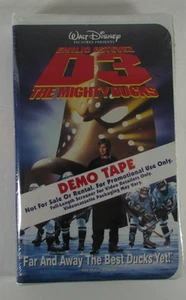 D3: The Mighty Ducks VHS Clamshell Emilio Estevez Demo PROMO SCREENER Sealed - Picture 1 of 6