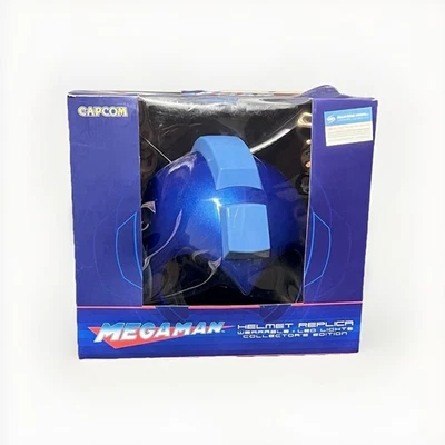 Réplica de casco Mega Man luces LED portátiles Capcom Megaman utilería pantalla juegos con disfraces Foto 1 de 3