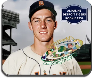 Al Kaline Rookie 1954 Mouse Pad – Detroit Tigers Vintage Baseball Collectible Ho - Picture 1 of 1