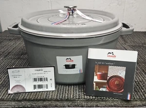 Staub 1102818 Cast Iron Graphite 6.7 Quart Round Cocotte (Dutch Oven) with Lid - Picture 1 of 12