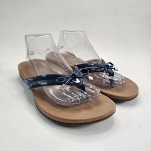 Vionic Rest Bella Womens Size 9.5 Blue Slide Flip Flops Sandals - Picture 1 of 9