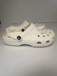 Dual Crocs Comfort White Size J4 Slip On - Picture 1 of 9