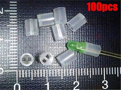 100 Pcs White Plastic Socket Holder Support 5Mm Led cn - Image 1 of 2