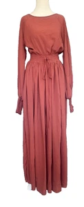 Boho Prairie Festival Maxi Dress Size 8 Bishop Balloon Sleeve Peasant Fairy Y2K - Picture 1 of 12
