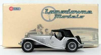 Lansdowne Models 1/43 Scale LDM63 - 1938 AC 16/80 Sports Comp Roadster - Silver - Image 1 of 4