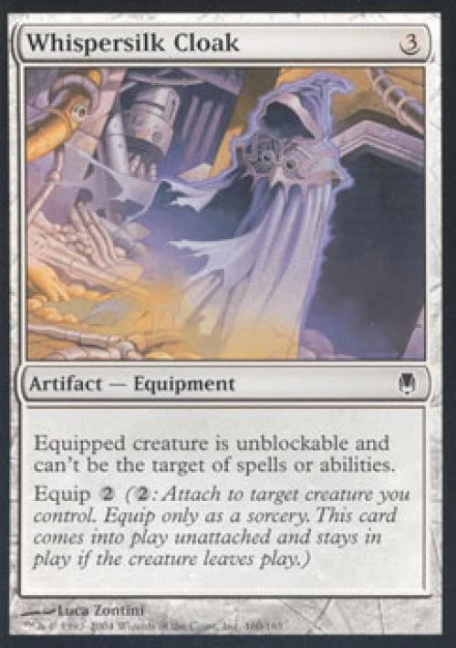 MTG English Whispersilk Cloak NM Foil Darksteel - Image 1 of 1
