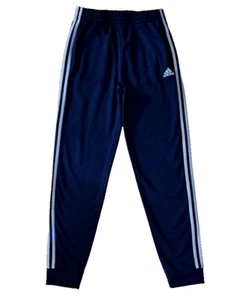 ADIDAS BOYS FLEECE LINED SIDE POCKET 3 STRIPE JOGGERS (NAVY WHITE M 10/12)NWT - Picture 1 of 5