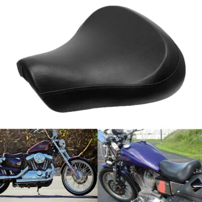 Black Front Driver Rider Solo Seat Fit For 1983-2003 Harley Sportster 1200 883 — 第 1/4 张图片