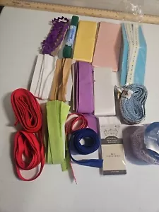 A Lot Of 16, Sewing Notions, Bias Tape, Lace,   Vintage Floral Trim - Picture 1 of 10