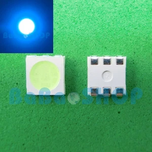 10 piezas ~ 1000 piezas azul hielo 470nm ~ 475nm luz LED brillante SMD 5050 SMT 2220 PLCC-6 - Imagen 1 de 4