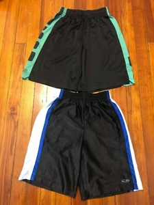 Lot of 2 Pcs Boys Shorts Sz M: Nike Black / Green & C9 Champion Black / White - Picture 1 of 8