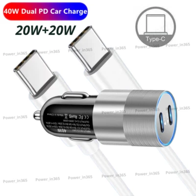 PD 40W Fast Charger Power Adapter USB C to Type C For Android Samsung iPad Pro - Image 1 of 4