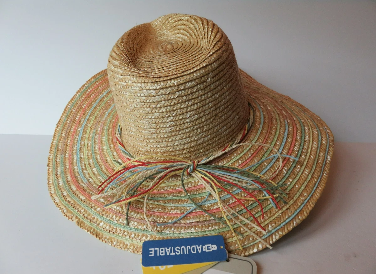 NEW San Diego Hat Company Brown Pastel Colorful Sun Hat  display picture 3