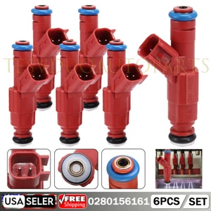6Pcs 12-Hole 24LB Fuel Injectors 0280156161 For Jeep Wrangler Dodge 4.0L EV6 - Picture 1 of 12