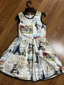 Fiveloaves Twofish Girls Paris Themed Dress, Size 10, Never Worn - Picture 1 of 3