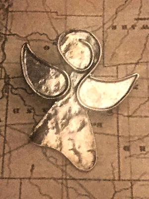 Silpada Plata Esterlina Reloj Sobre Me Ángel de la Guarda Pin Colgante Israel I1842 Foto 1 de 4