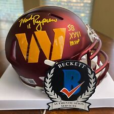 Mark Rypien Autographed Signed SB MVP Washington Commanders Mini Helmet Beckett
