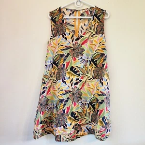 Vestido Trapecio C&C California Lino Mujer S Tropical Vacaciones Informal Costal Divertido - Imagen 1 de 20
