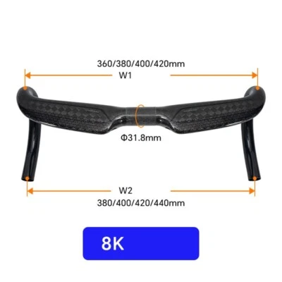 Manillar de fibra de carbono para bicicleta de carretera cables internos manillar de bicicleta de carretera Foto 1 de 4