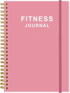 A5 Fitness Journal for Women & Men – Workout & Wellness Tracker, Pink - Picture 1 of 6