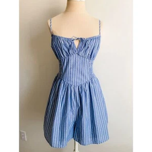 Medium AE Corset Smocked Romper in Royal Blue - Picture 1 of 10