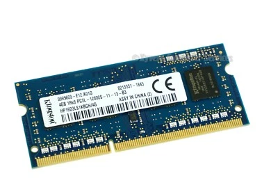 HP16D3LS1KBGH-4G KINGSTON LAPTOP MEMORY 4GB DDR3 PC3L-12800S (CA612) - Image 1 of 2