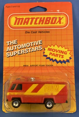 Matchbox The Automotive Superstars MB 54 Airport Foam Tender 1987 RED MIB 1/64 - Image 1 of 4