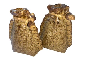 Bolsos de cerámica australianos de colección diseño de hessian con diseño de sal y pimienta - Imagen 1 de 6