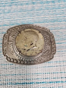 Kennedy 1965 Half Dollar Gürtelschnalle - Bild 1 von 12