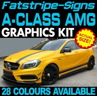 to fit MERCEDES A CLASS AMG STRIPES CAR GRAPHICS DECALS STICKERS EDITION 1 A 45 - Image 1 of 2