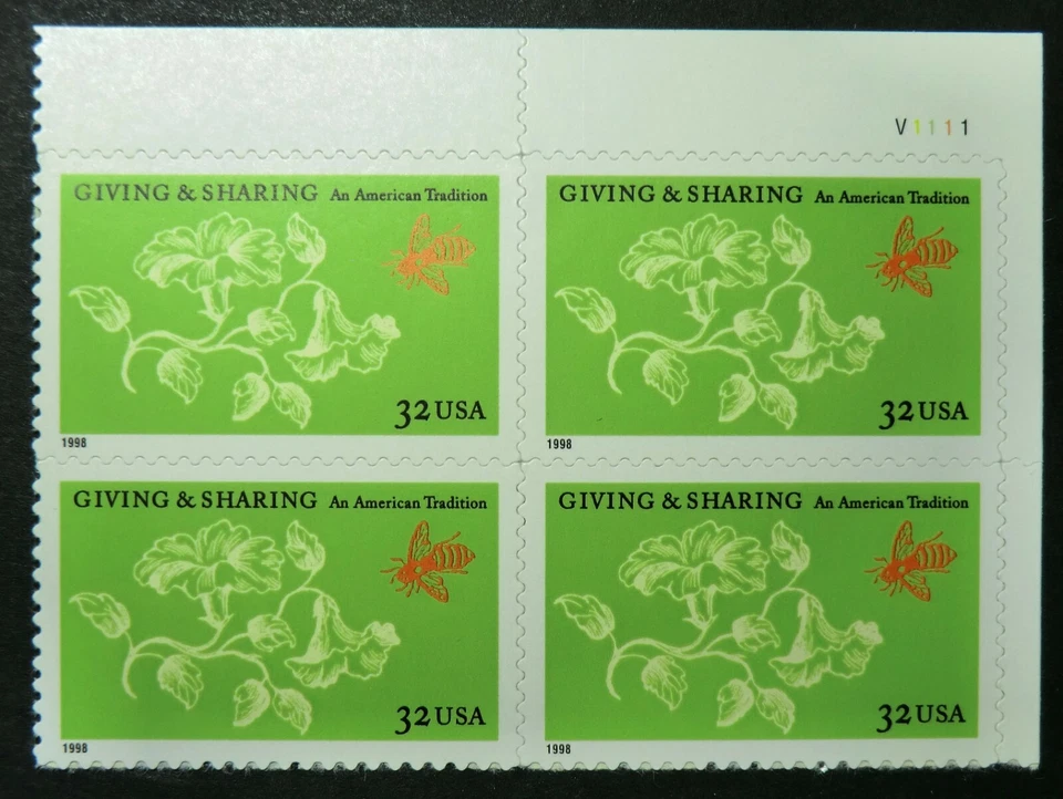 3243 MNH 1998 32c Giving & Sharing PB charity community service donations time - Image 1 of 1