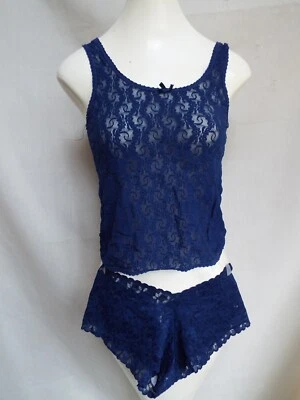 Conjunto de pijama corto Jennifer Kelly azul real camiseta sin mangas talla Junior L encaje elástico Foto 1 de 4