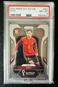 GAVI RC Rookie #223 Prizm World Cup 2022 Qatar RC PSA 8 Spain - Picture 1 of 3