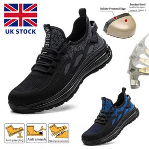 Mens Womens Steel Toe Cap Trainers ESD Work Boots Air Safety Shoes Lightweight - Picture 1 of 27