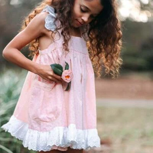 WDW Well Dressed Wolf Aunt Heart Pink Hearts Dress Size 12 Years NWT - Picture 1 of 11