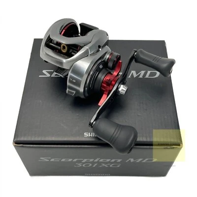 SHIMANO 21 Scorpion MD 301XG 左鱼饵卷轴双轴鲈鱼钓鱼日本新品 — 第 1/4 张图片