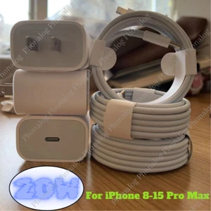 3PACK 20W USB-C Fast Charger PD Adapter Cable For iPhone 8 11/12/13/14 15 XR X - Picture 1 of 18
