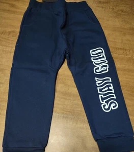 NWT Tiny Whales Boys BLUE Joggers Sweatpants 6 made in Los Angeles USA Stay Gold - Picture 1 of 6